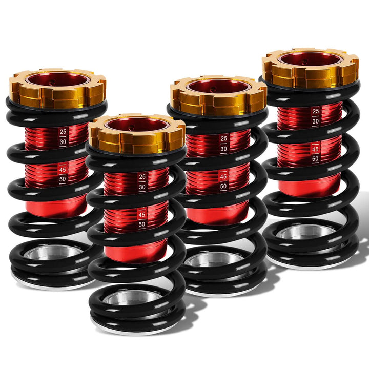 88-01 Honda Civic CRX Del Sol Integra Scale Coilovers Red Gold Black