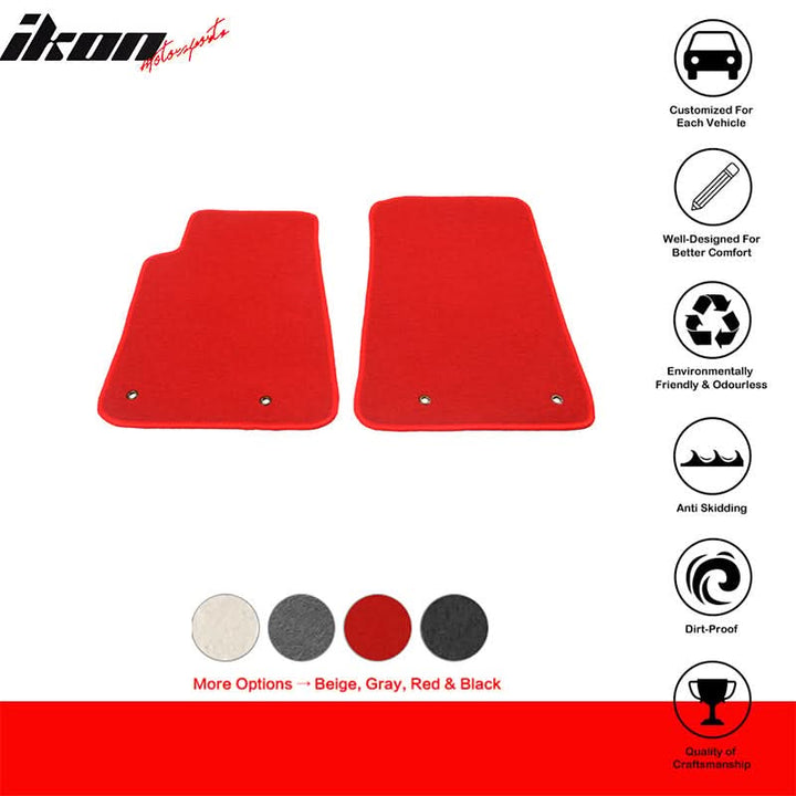 2010-2015 Chevrolet Camaro Car Floor Mats Carpet 2PC Nylon