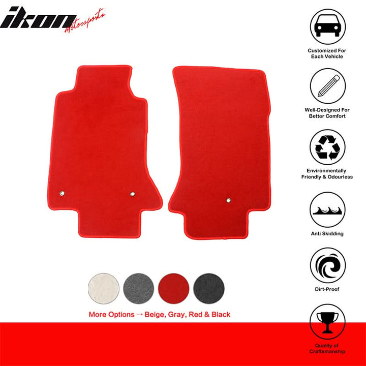 2005-2013 Chevy Corvette C6 Car Floor Mats Carpet 2PC Nylon