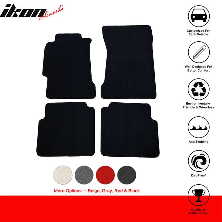 Car Floor Mat for 1997-1999 Acura CL Black Carpet 4PC Nylon