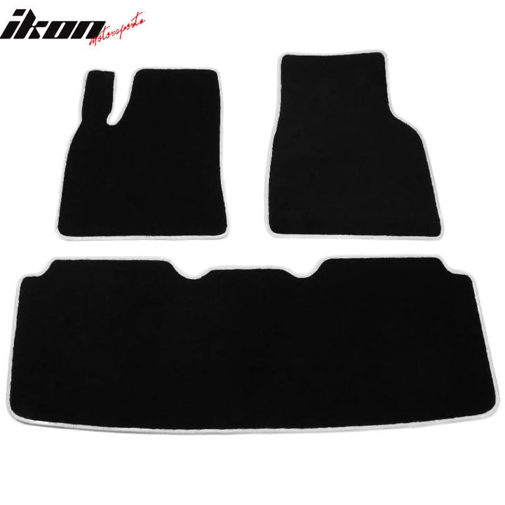 2012-2019 Tesla Model S Latex Floor Mats All Weather Carpet Black
