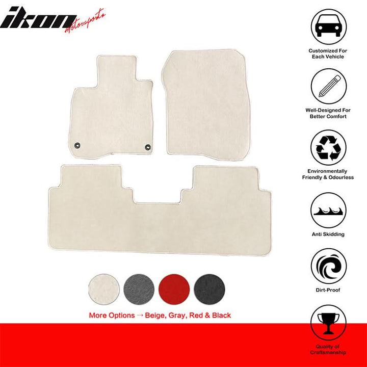 2017-2022 Honda CR-V Car Floor Mats Carpet 3PC Nylon