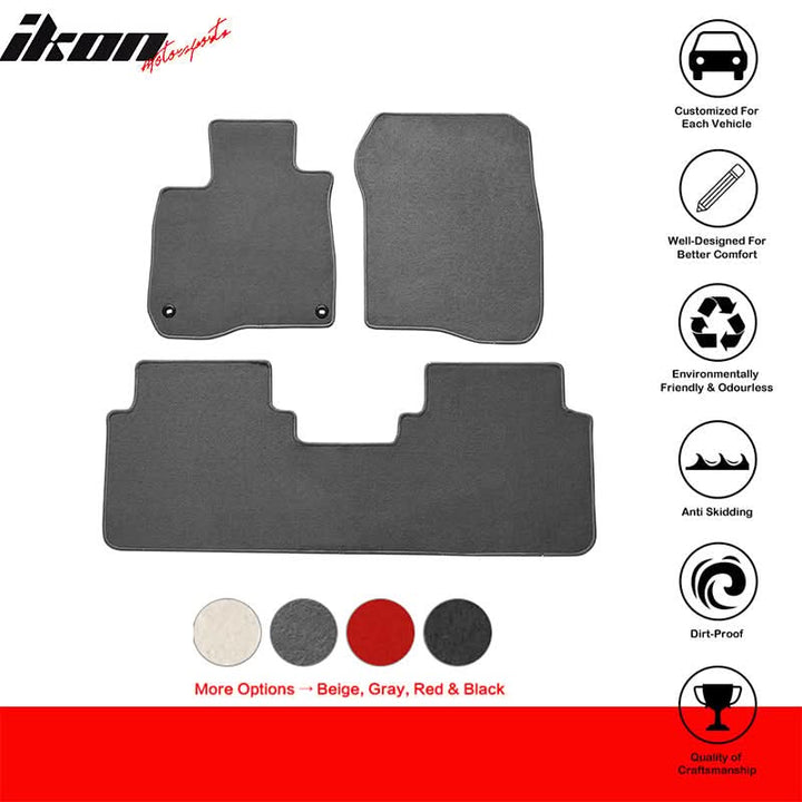 2017-2022 Honda CR-V Car Floor Mats Carpet 3PC Nylon
