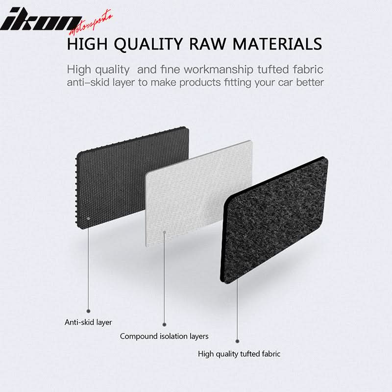 2018-2025 Nissan LEAF OE Black Front Rear Floor Mats Carpets Nylon