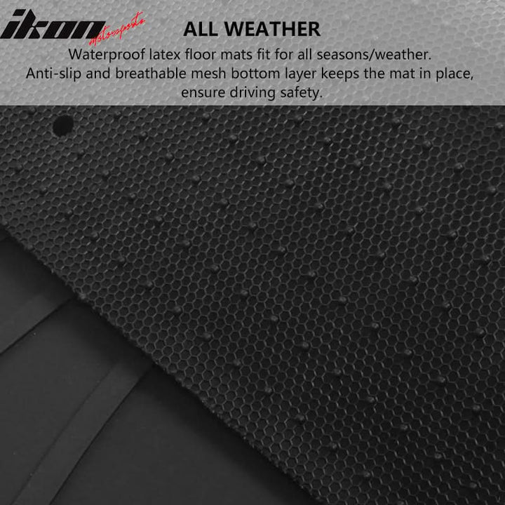 Car Floor Mat for 2013-2017 Honda Accord Latex All Weather  Black 5PC