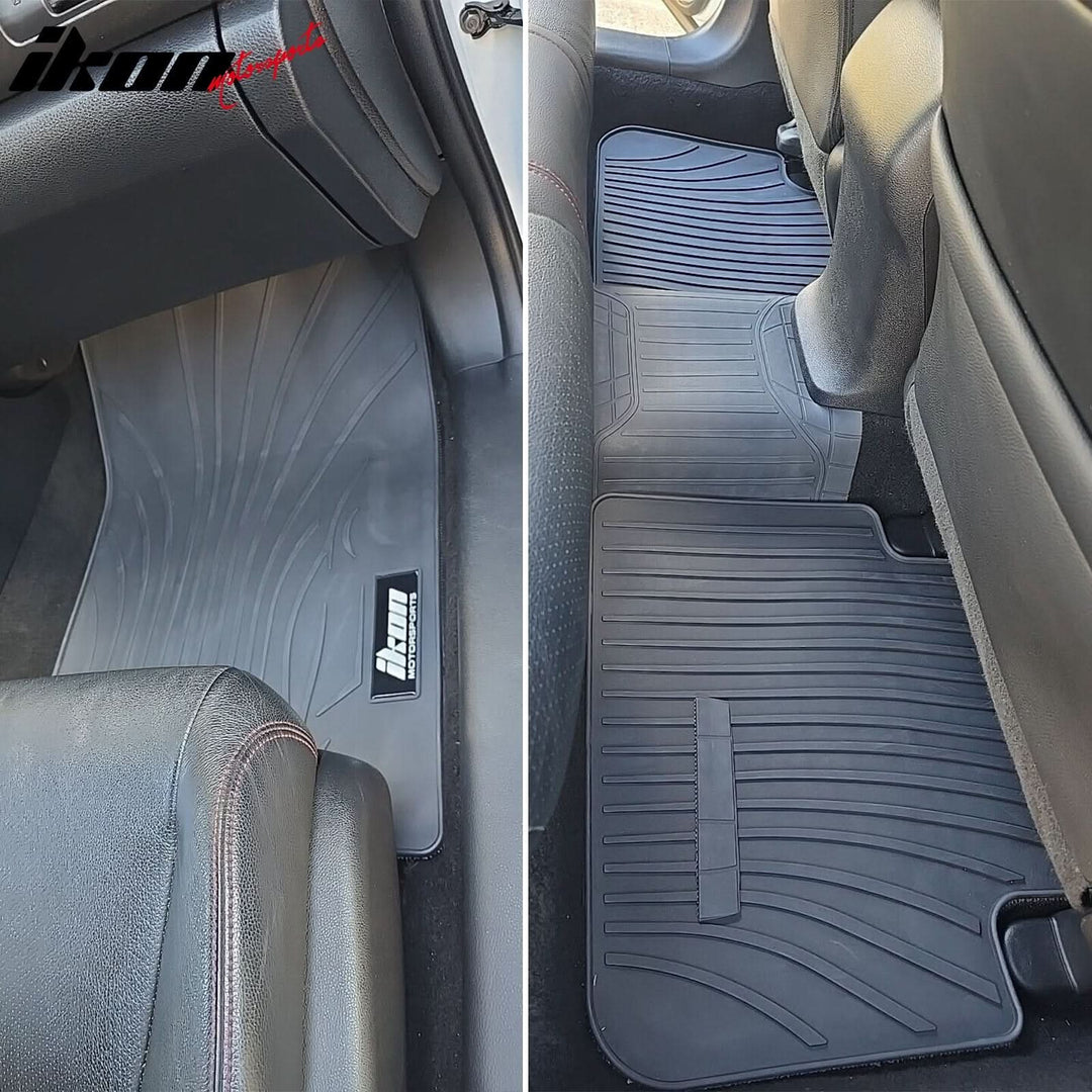 Car Floor Mat for 2013-2017 Honda Accord Latex All Weather  Black 5PC