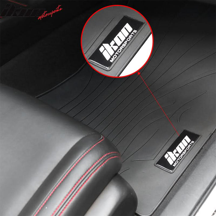 2012-2019 Tesla Model S Latex Floor Mats All Weather Carpet Black