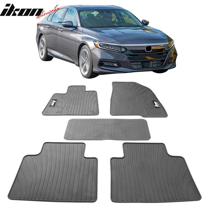 2018-2022 Honda Accord Latex Floor Mats All Weather Carpets 5PC