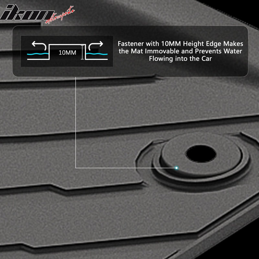 2024-2025 Toyota Tacoma Crew Cab 3D Floor Mats All Weather Carpets TPE