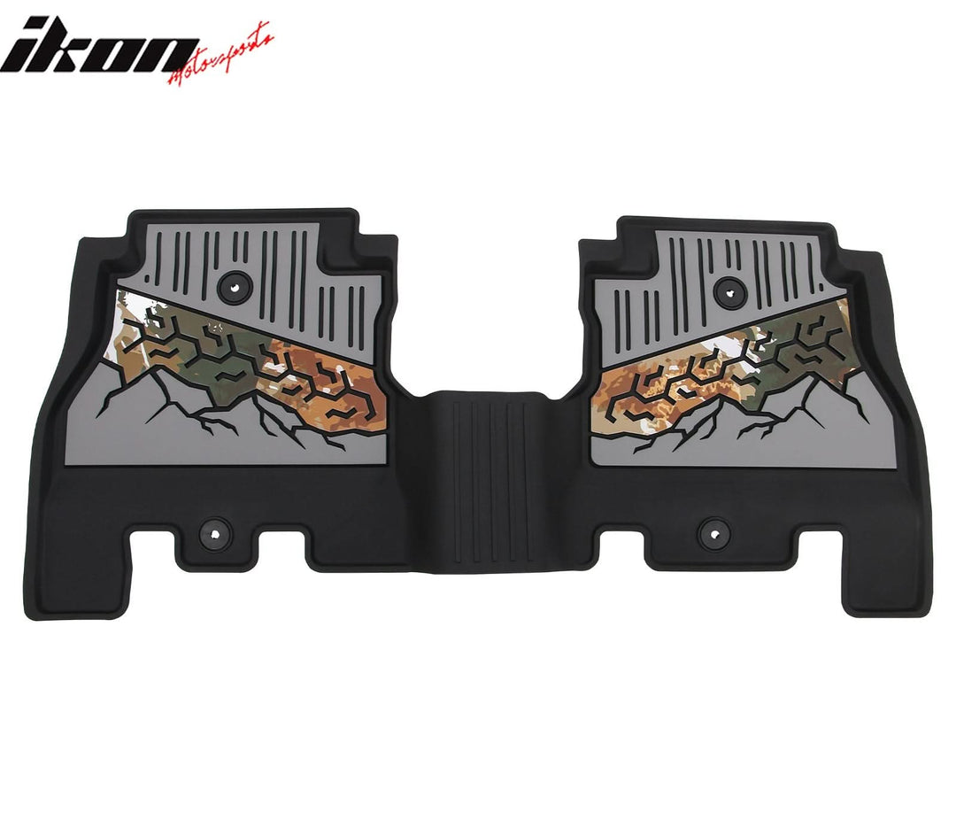 2018-2025 Jeep Wrangler JL Unlimited 4Dr Floor Mats Black Gray TPE