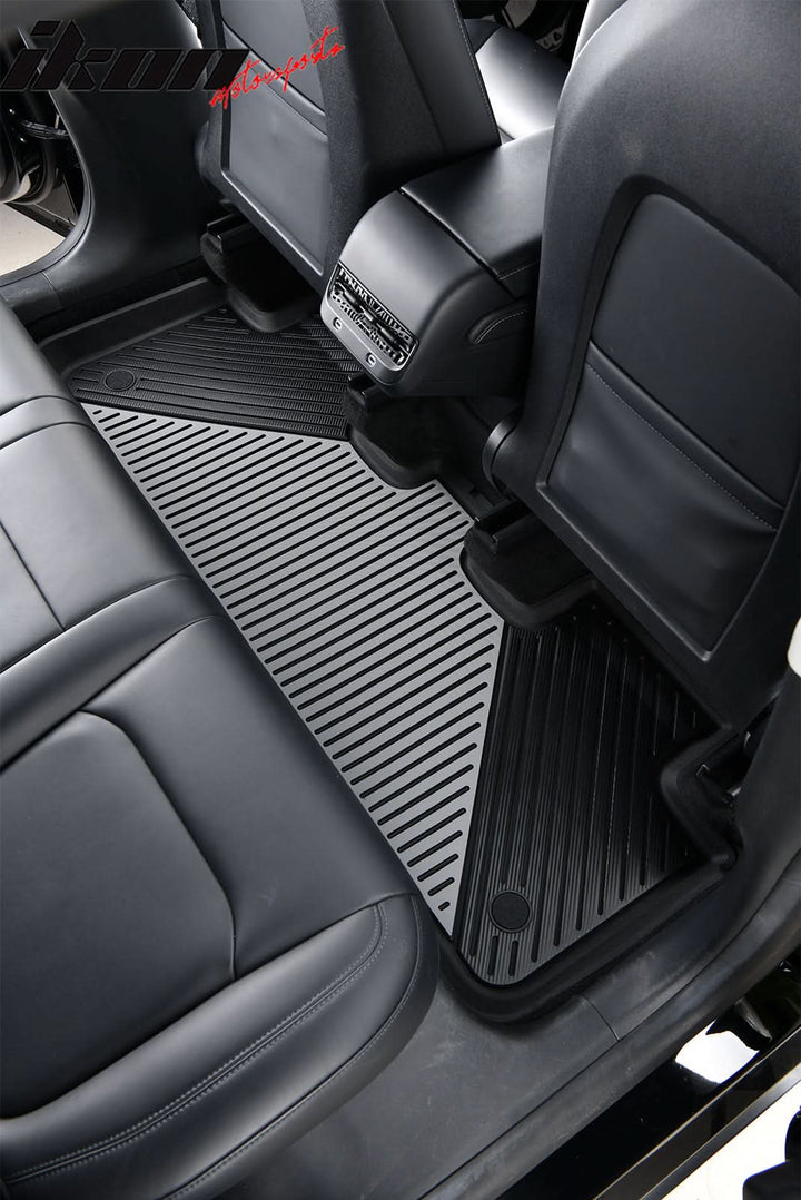2020-2024 Tesla Model Y 3D Floor Mats Liner Black& Gray TPE Injection