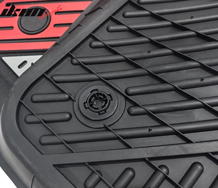 2020-2024 Tesla Model Y 3D Floor Mats Black& Gray& Red TPE Injection