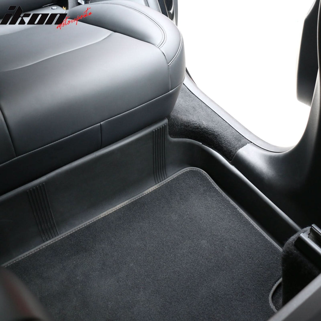 Car Floor Mat for 2020-2024 Tesla Model Y Black Rear Anti-kick TPE