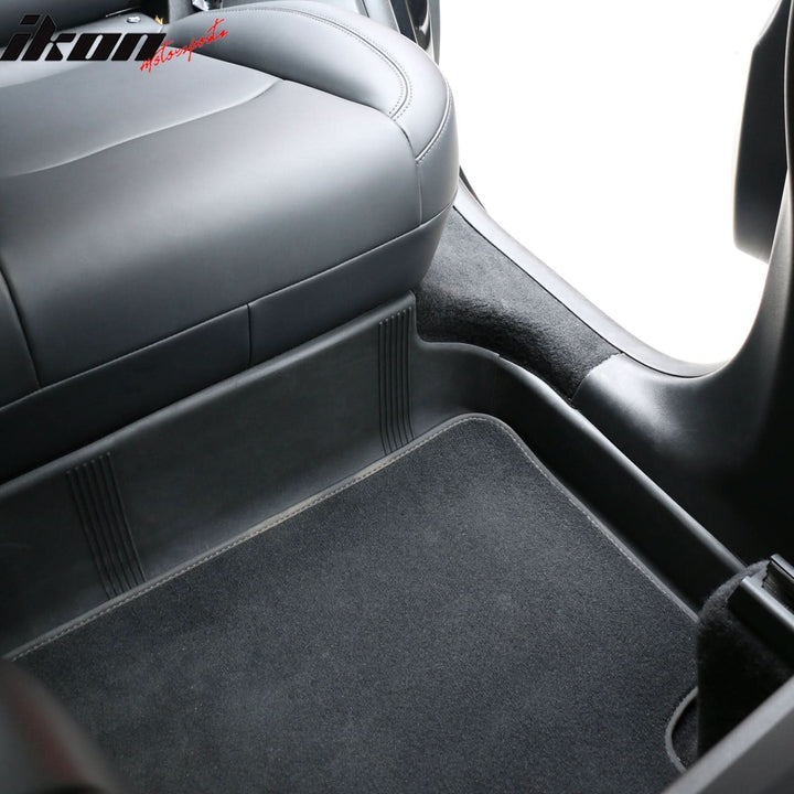 Car Floor Mat for 2020-2024 Tesla Model Y Black Rear Anti-kick TPE
