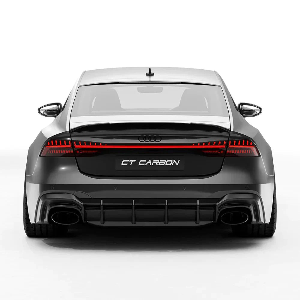 AUDI RS7 C8 PRE-PREG 2X2 CARBON FIBRE REAR SPOILER BY CT DESIGN (2019+)