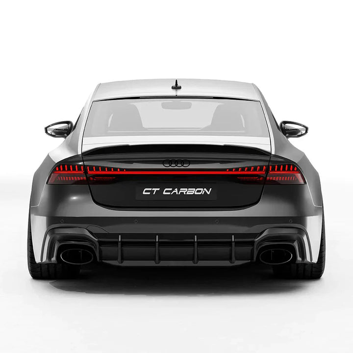 AUDI RS7 C8 PRE-PREG 2X2 CARBON FIBRE REAR SPOILER BY CT DESIGN (2019+)