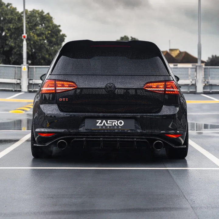 VW Golf GTI Mk7 EVO-1 Gloss Black Rear Diffuser