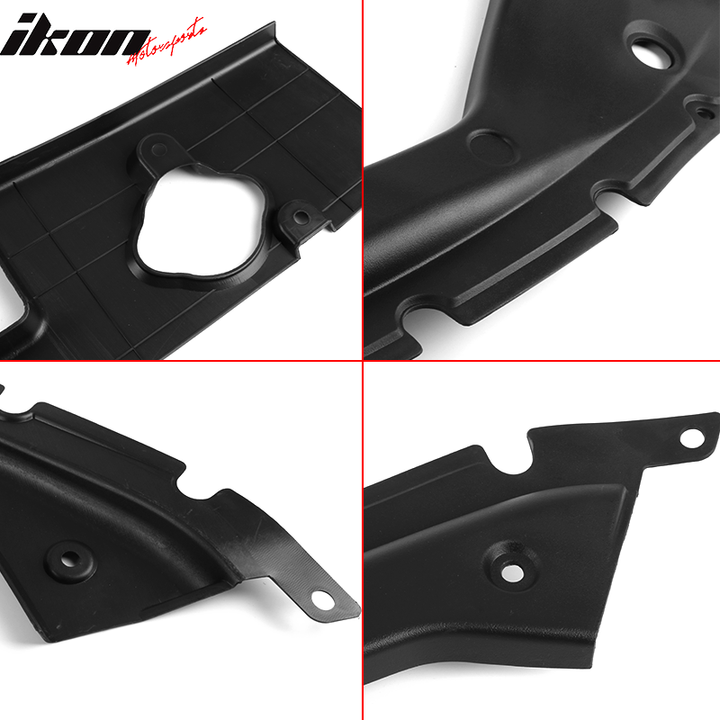 2016-2020 Honda Civic Unpainted Black Engine Bay Side Panel Covers ABS