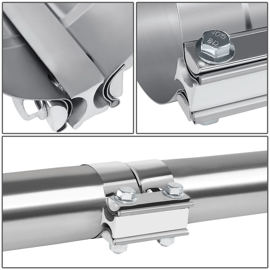 3.0" Lap Joint Exhaust Band Clamp Muffler Sleeve Coupler Stainless Steel