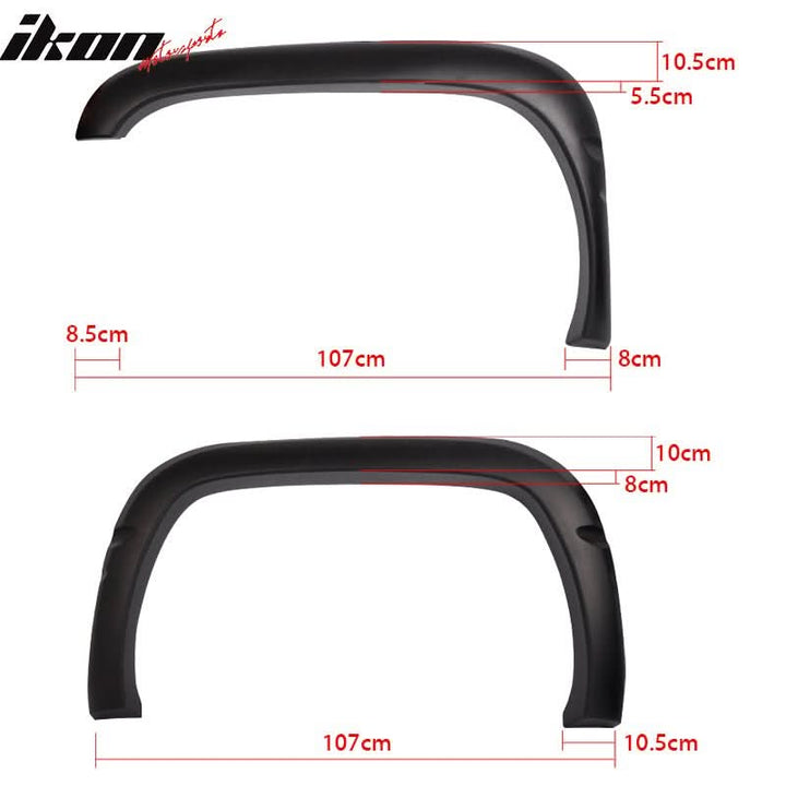 1994-2001 Dodge Ram Textured Black Fender Flares PP