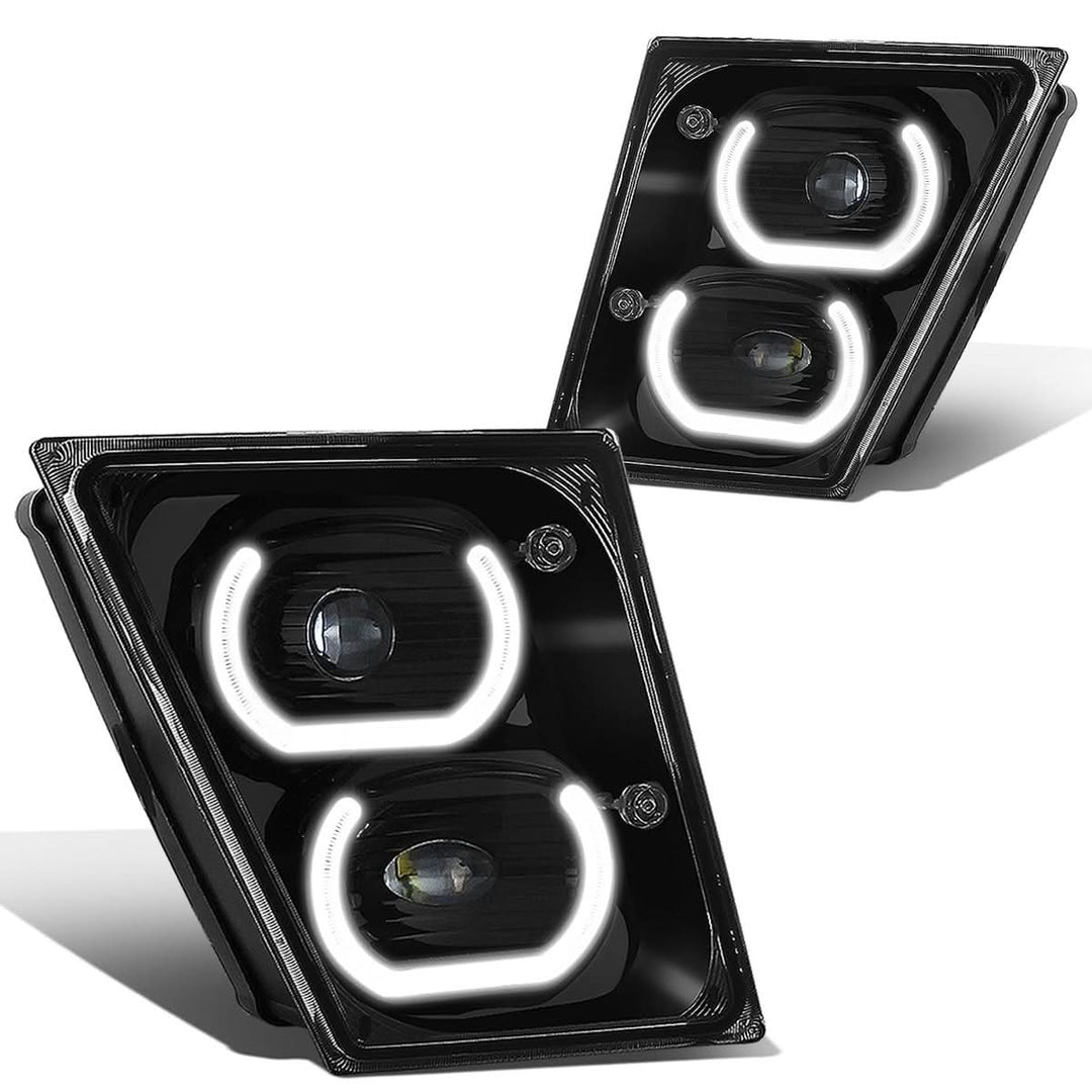 04-18 Volvo VN VNL Halo DRL Fog Lights - Black