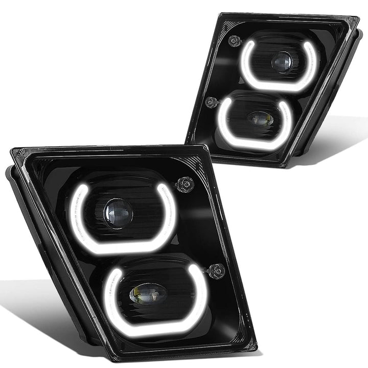 04-18 Volvo VN VNL Halo DRL Fog Lights - Black