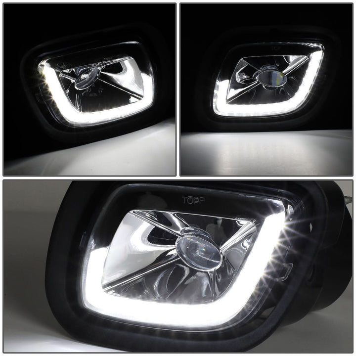 08-17 Freightliner Cascadia 3D Projector LED Fog Lights - Chrome