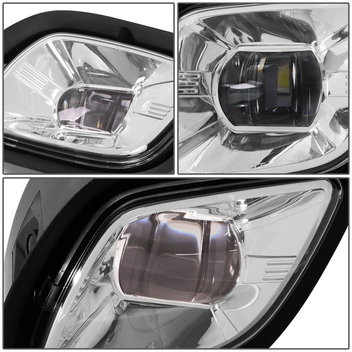 08-17 Freightliner Cascadia Projector LED Fog Lights Chrome