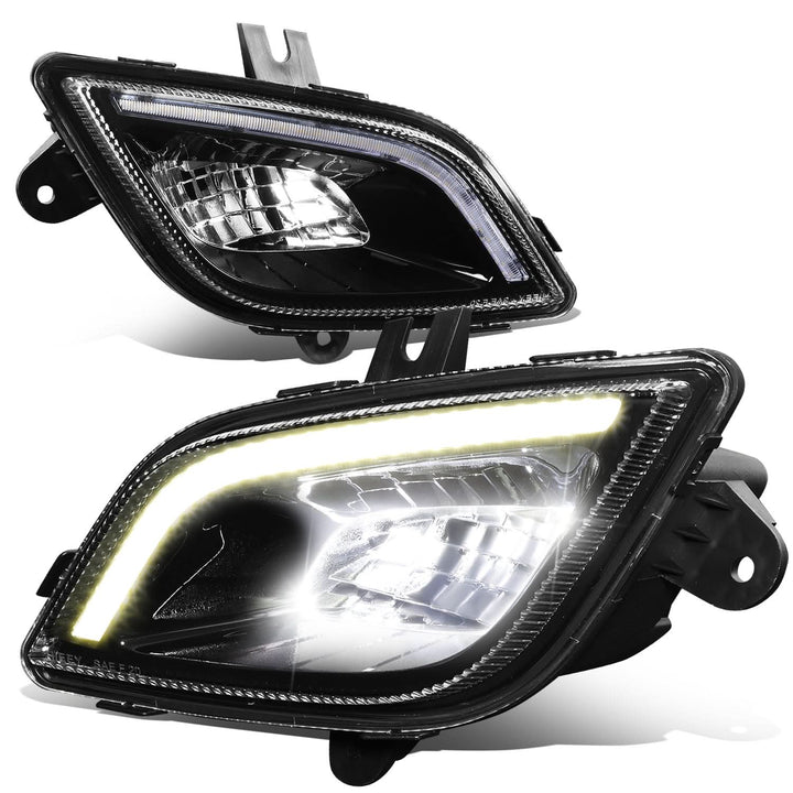 2018-2022 Freightliner Cascadia 3D Full LED Fog Lights Black