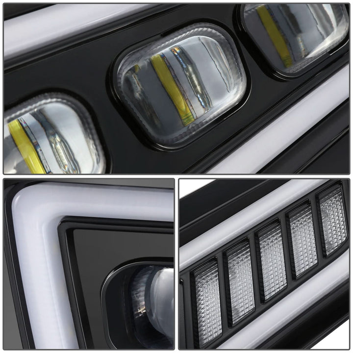 2017-2020 Ford F-150 Raptor Tri-Projector LED Fog Lights w/ Halo Ring