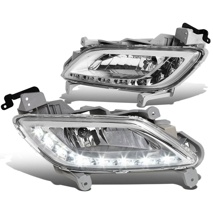 2012-2016 Hyundai Veloster LED DRL Fog Lights with Switch - Clear