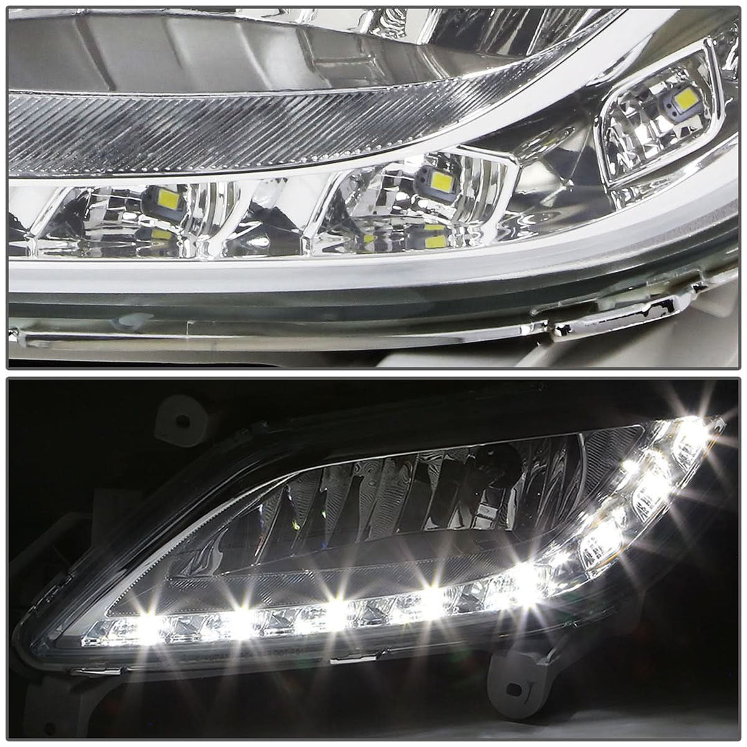 2012-2016 Hyundai Veloster LED DRL Fog Lights with Switch - Clear