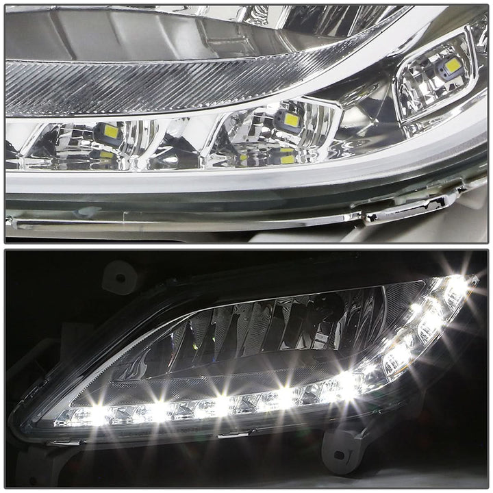 2012-2016 Hyundai Veloster LED DRL Fog Lights with Switch - Clear