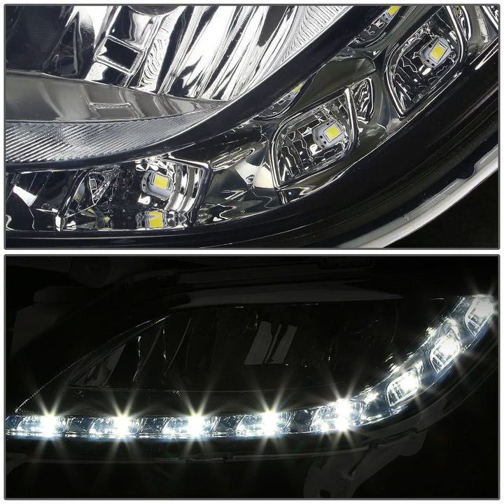 2012-2016 Hyundai Veloster LED DRL Fog Lights with Switch - Smoke