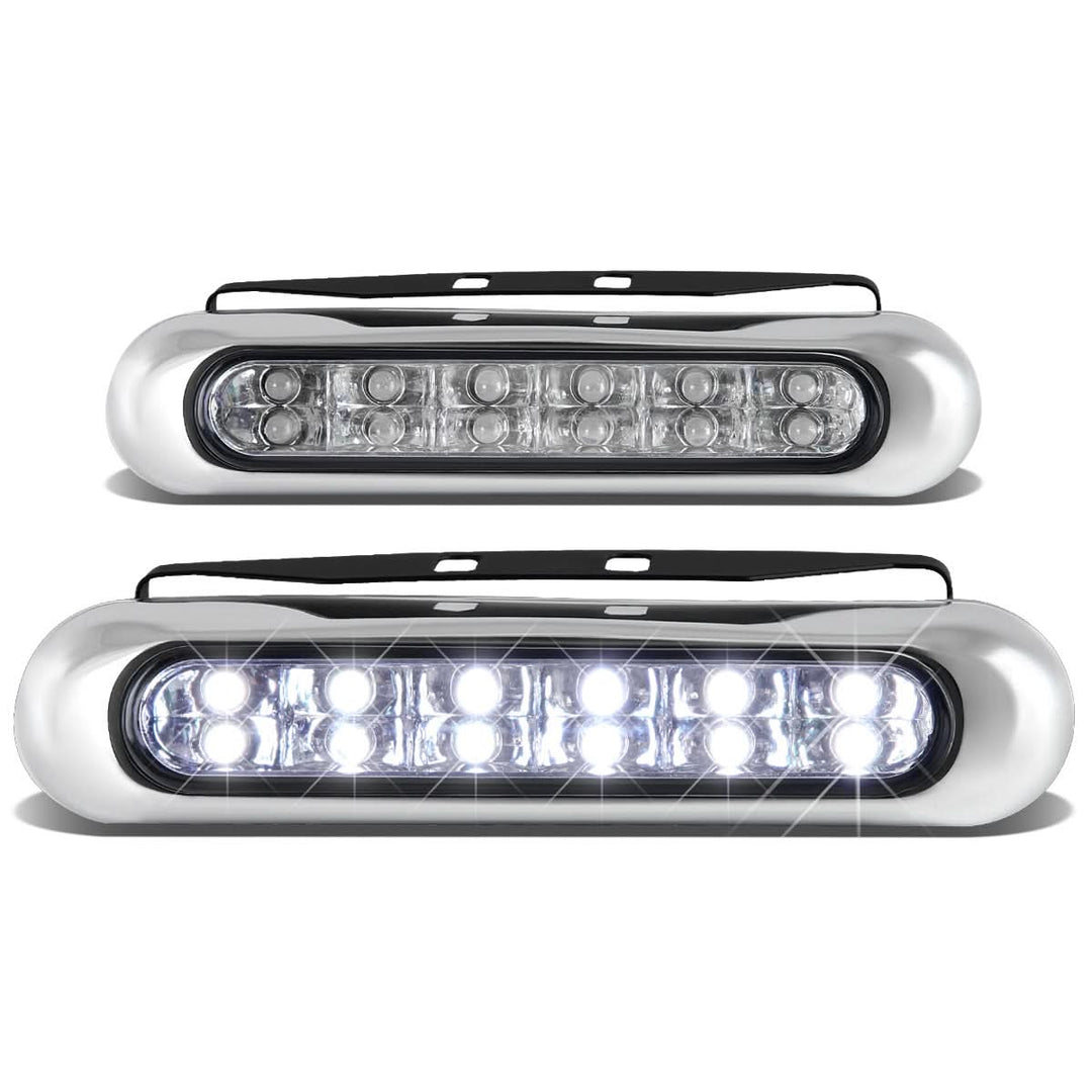 Universal 12 LED DRL Clear Fog Lights