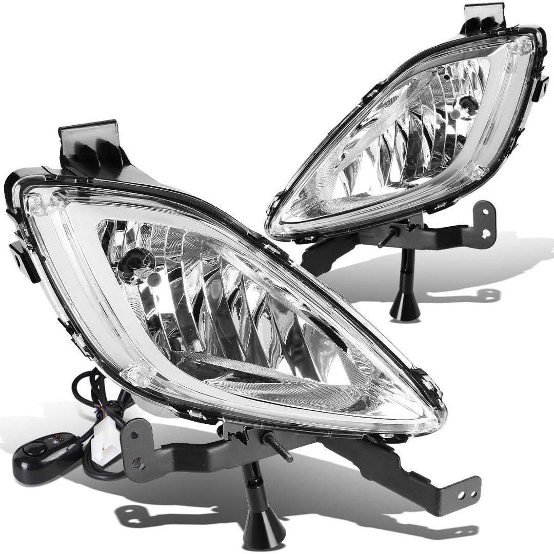 2011-2013 Hyundai Elantra Fog Lights with Switch - Clear 881 Bulb