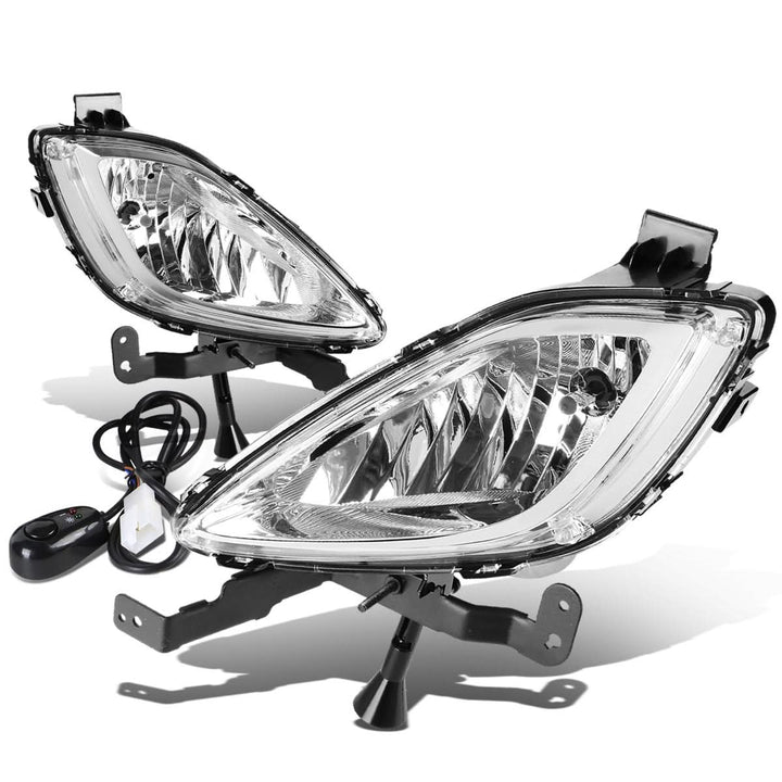 2011-2013 Hyundai Elantra Fog Lights with Switch - Clear 881 Bulb