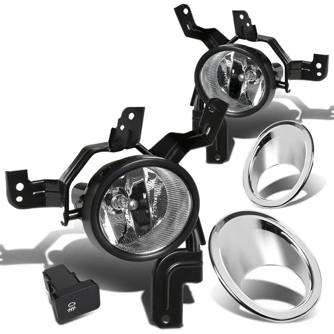 2007-2009 Honda CR-V Fog Lights w/ Switch & Chrome Bezel Clear