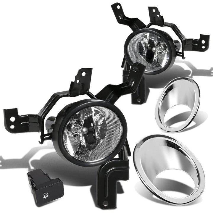 2007-2009 Honda CR-V Fog Lights w/ Switch & Chrome Bezel Clear