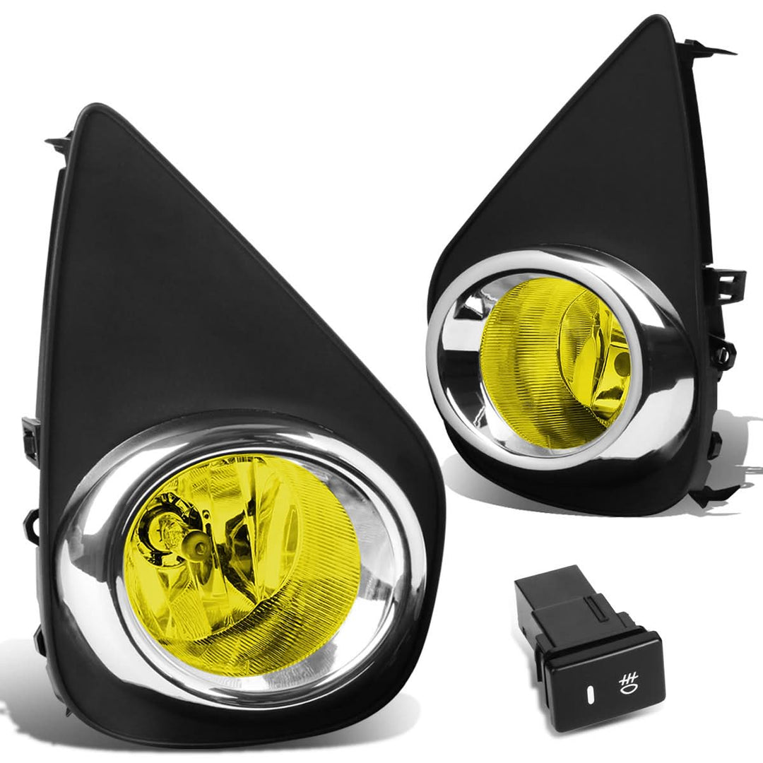 15-16 Toyota Yaris Hatchback Fog Lights w/ Switch H16 Bulb Amber