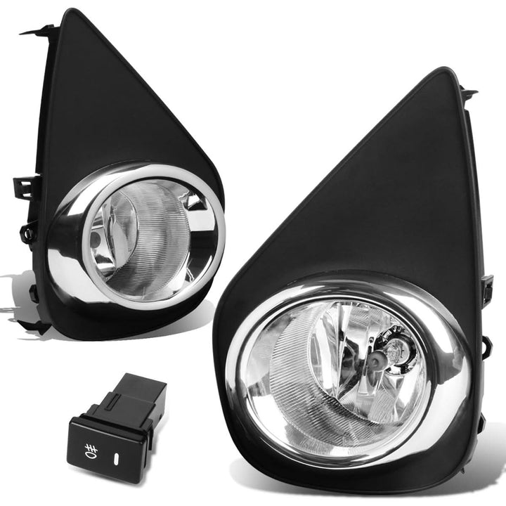 2015-2016 Toyota Yaris Hatchback Fog Lights w/ Switch H16 Bulb Clear