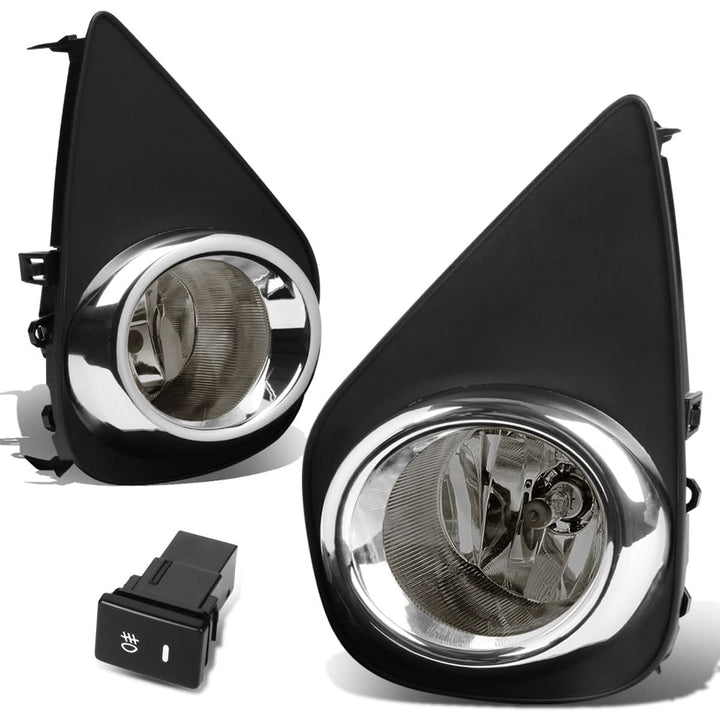 15-16 Toyota Yaris Hatchback Fog Lights w/ Switch H16 Bulb Smoke