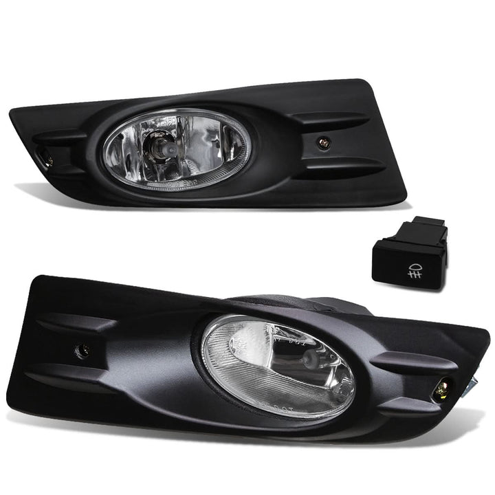 06-07 Honda Accord Coupe Fog Lights with Switch & Bezel - Chrome/Clear