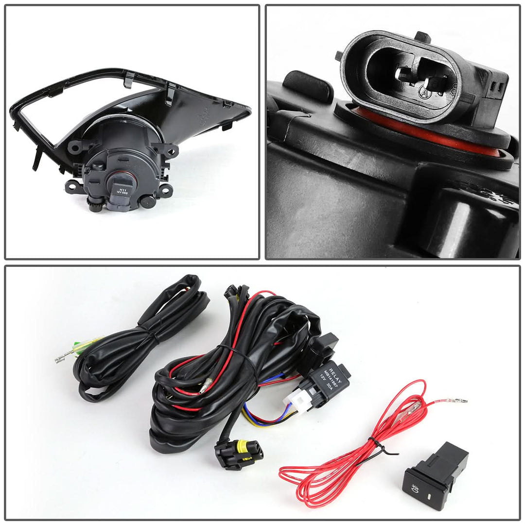 2013-2016 Scion FRS Fog Lights with Switch & Bezel - Chrome/Clear