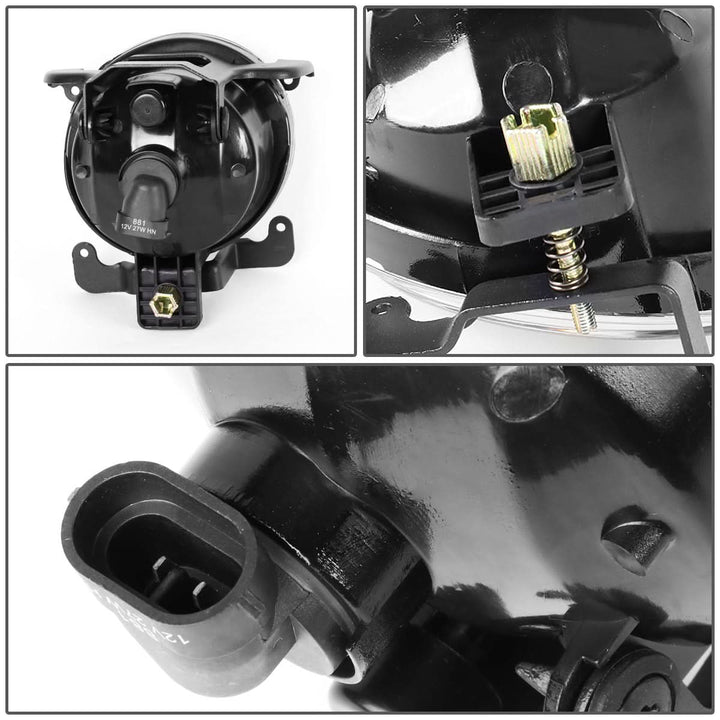 2003-2006 Hyundai Accent Chrome Clear Fog Lights 881 Bulb