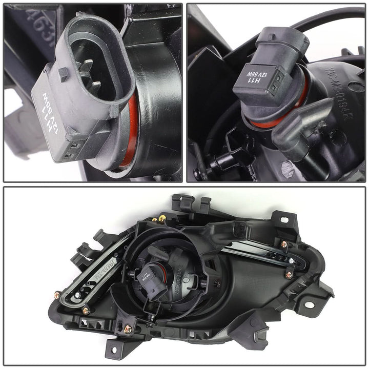 2014-2016 Mazda 6 Fog Lights with Switch - Black Bezel H11 Bulb