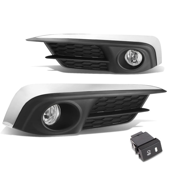 2016 Honda Civic Fog Lights with Switch and Bezel - Chrome/Clear