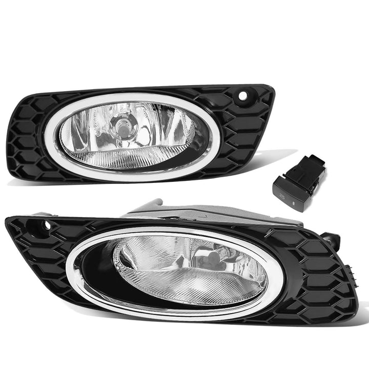 2012 Honda Civic 4-Door Sedan Fog Lights with Switch Chrome Bezel H11