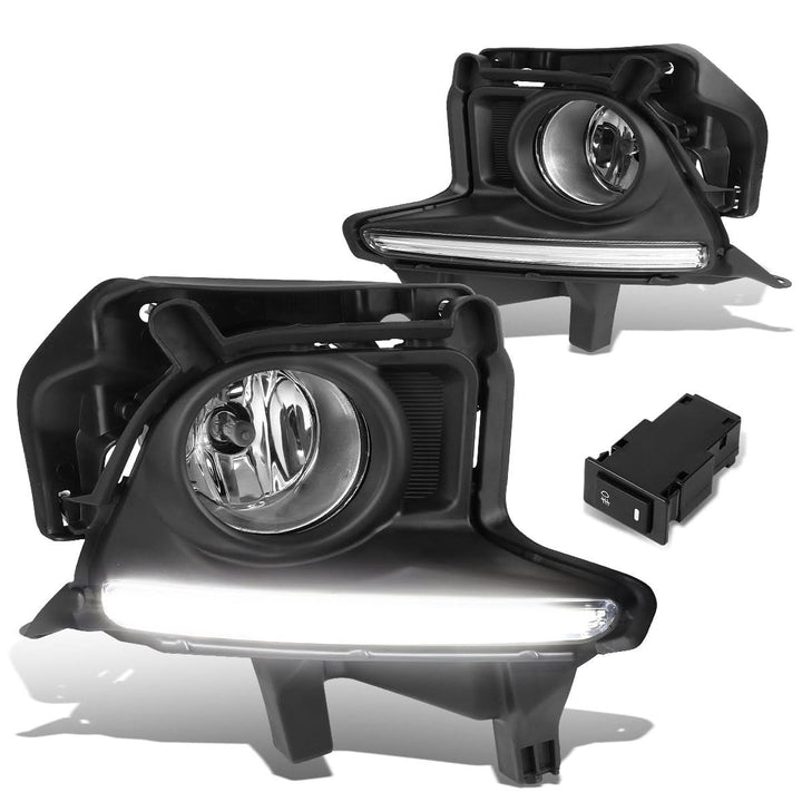 2014-2016 Toyota Highlander Fog Lights with Switch Black Bezel Chrome