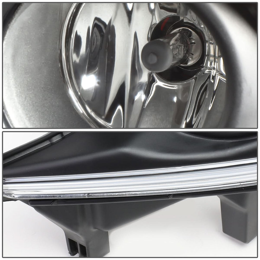 2014-2016 Toyota Highlander Fog Lights with Switch Black Bezel Chrome